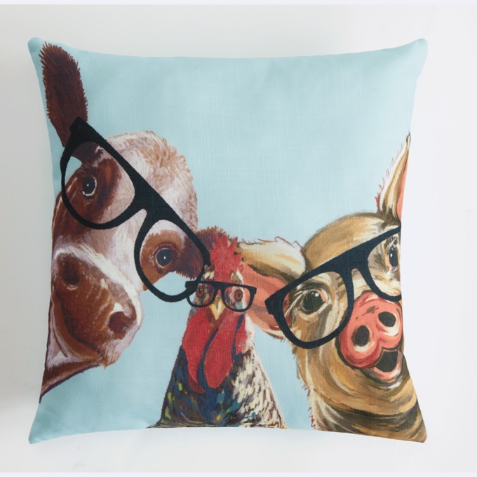 Funny Farm Decorative Pillow, , large