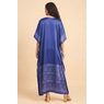 Chi Women's Long Caftan with Regal Border Print, Royal Blue, large