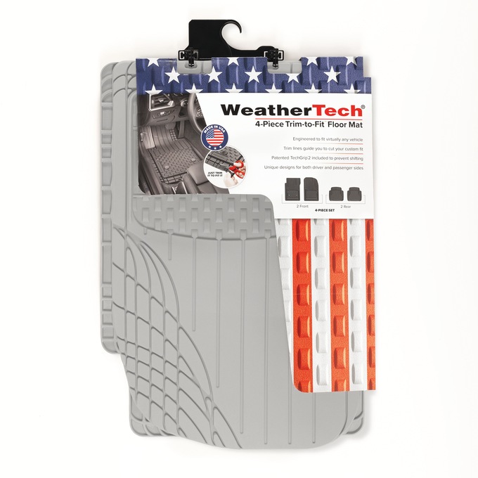 WeatherTech 4-Piece Trim-to-Fit Car Floor Mats, All-Weather, , large