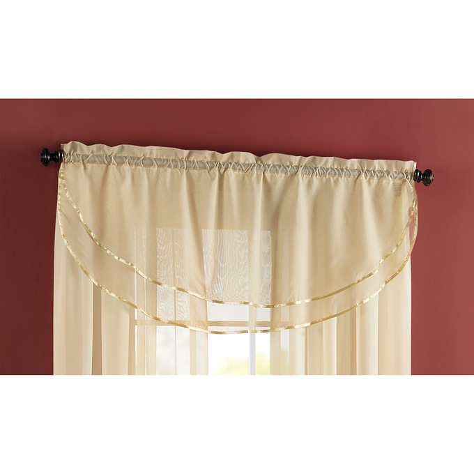 Elegance Ascot Valance, Beige, large