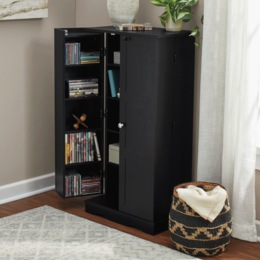 Locking DVD/CD Cabinet, , large