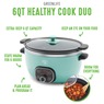 Green Life Slow Cooker Healthy Duo 6-Quart Slow Cooker, Turquoise, large