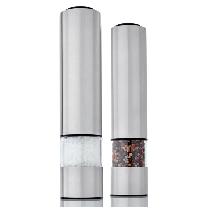Set of 2 Kamenstein Stainless Steel Salt & Pepper Grinders, , large