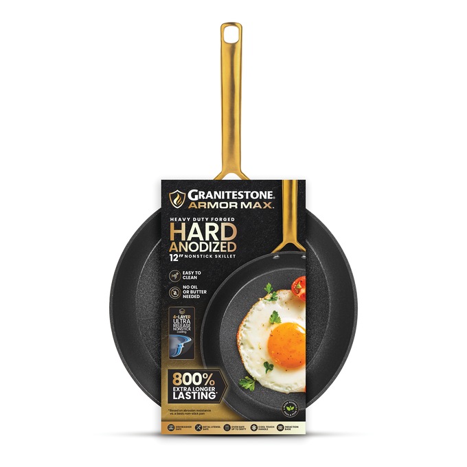 Granitestone Armor Max 12" Hard Anodized Skillet, , large