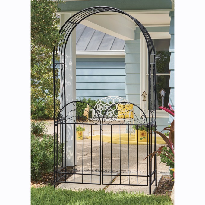 Braided Scroll Arbor Gate, , large