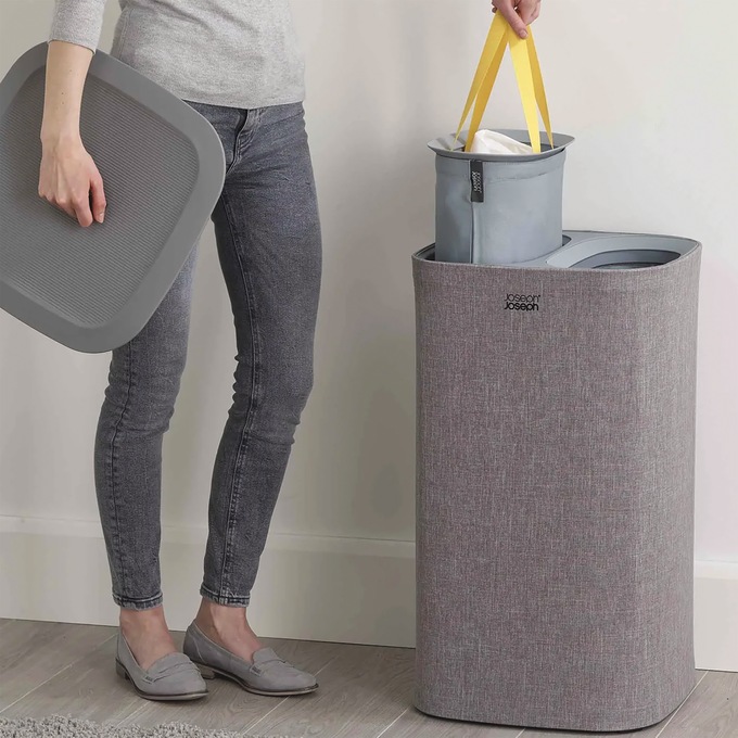 Tota Laundry Separation Basket, Gray, large