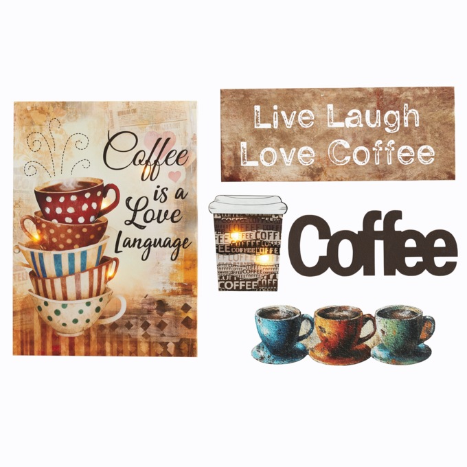 5-Piece Coffee Wall Gallery Set, Multi, large