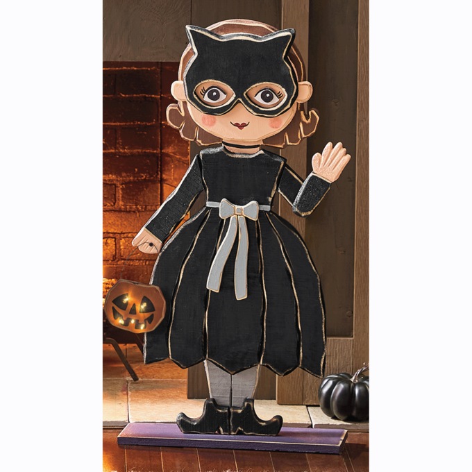 Chunky Wood Cutouts Lit Trick-Or-Treaters, , large