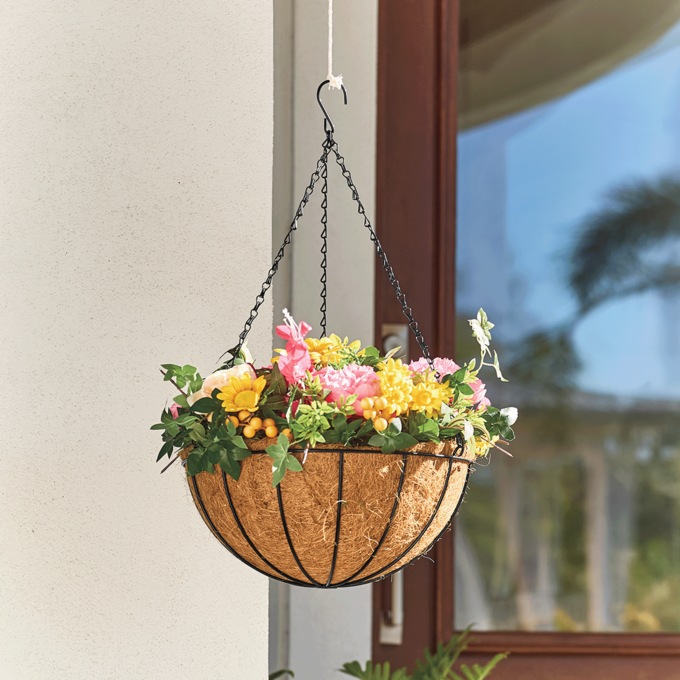 Colorful Outdoor Hanging Basket, , large