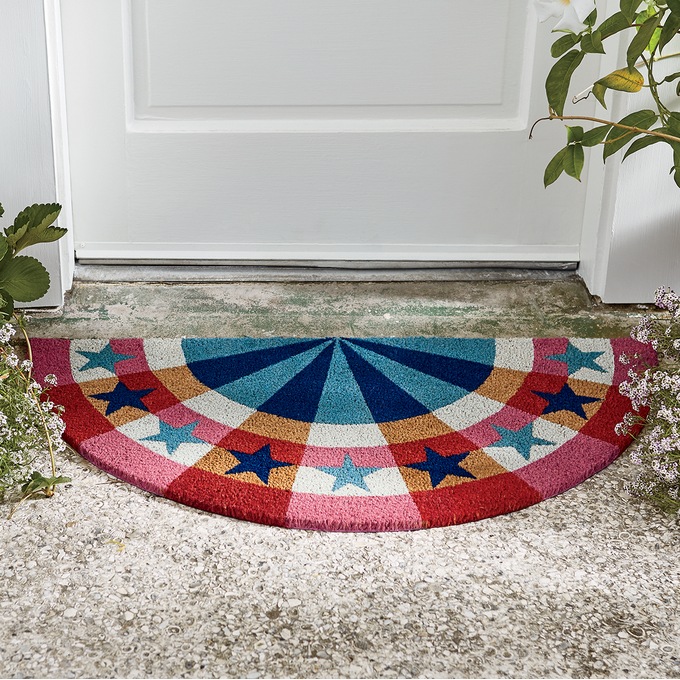 Bunting Patriotic Coir Mat - 18" X 36", , large