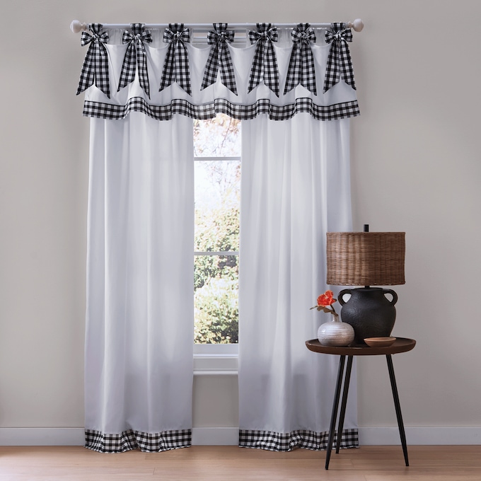 Gingham Bow Window Treatments, , large