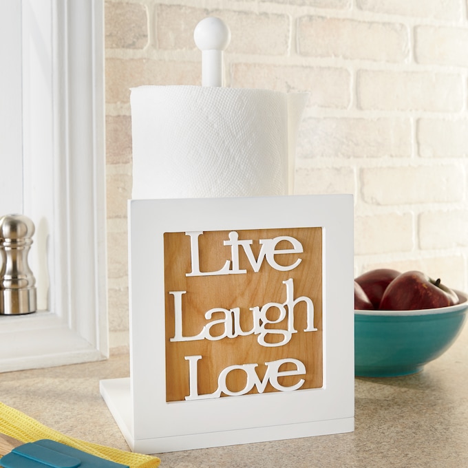 Live Laugh Love Paper Towel Holder, , large