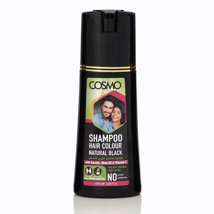 Cosmo Hair Colour Shampoo, Natural Black, large