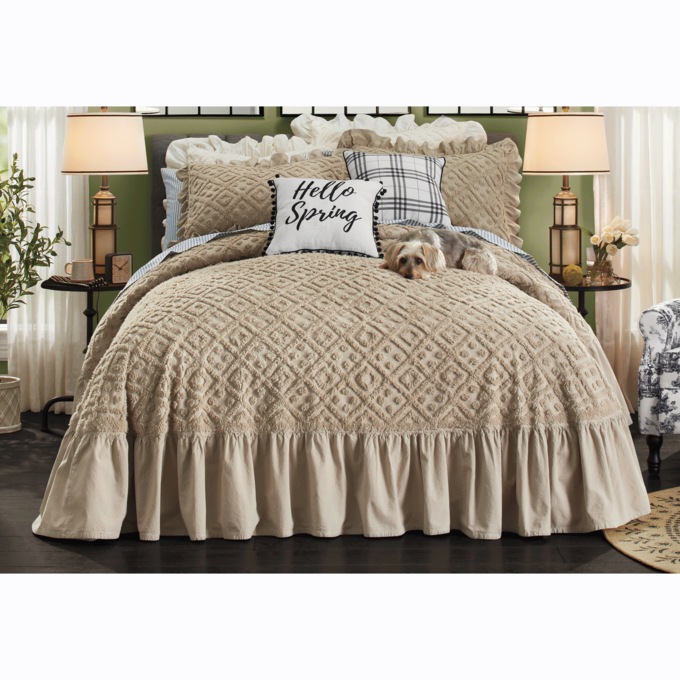 Cate Chenille Bedspread, , large