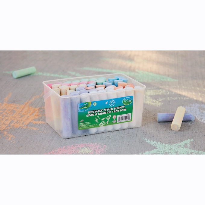 52-Piece Sidewalk Chalk, , large
