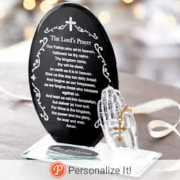 The Lords Prayer Tabletop Glass, , large