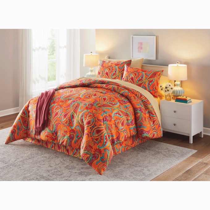 Bright Paisley Complete Bed Set, , large