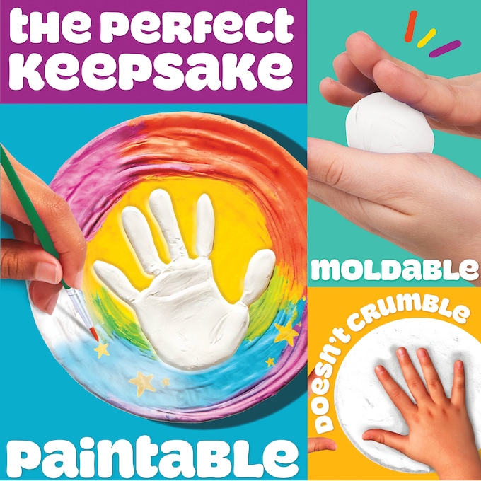 Play-Doh Air Dry Clay Handprint Stone Kit, Multi, large