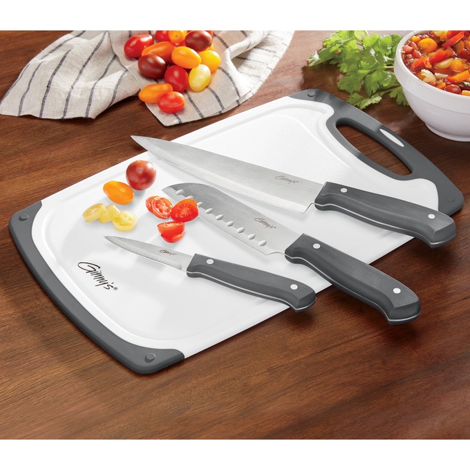 Ginny's® Knife Set with Matching Cutting Board