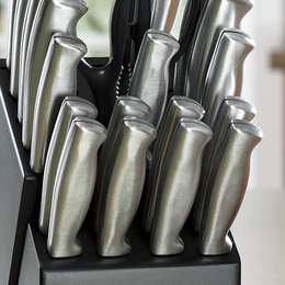 Ginny's 14-Piece Cutlery Knife Block with Sharpener