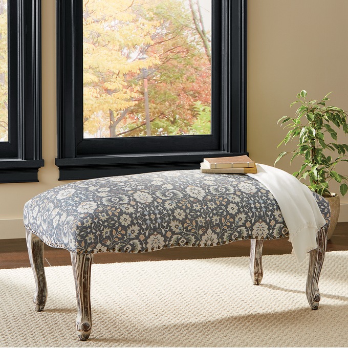 Holly Floral Bench, , large