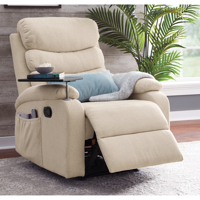 Charley Recliner with Tray Table, , large