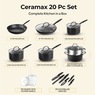 Ceramax 20-Piece Ceramic Nonstick Cookware Set, , large
