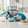 10-Piece Steel Bowl Set with Silicone Base, , large