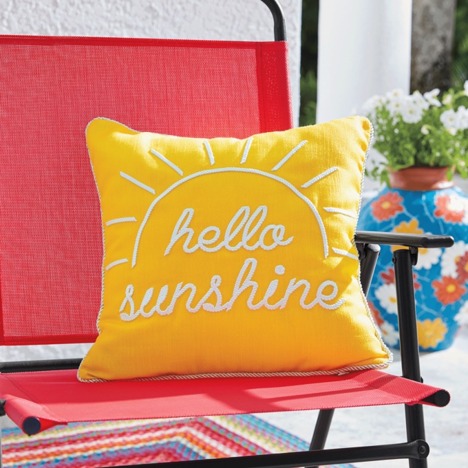Hello Sunshine Indoor/Outdoor Accent Pillow Cover, , large