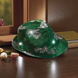 Lighted St. Pat's Hat, , large