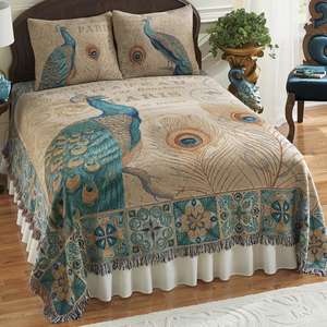 Majestic Peacock Coverlet, , large