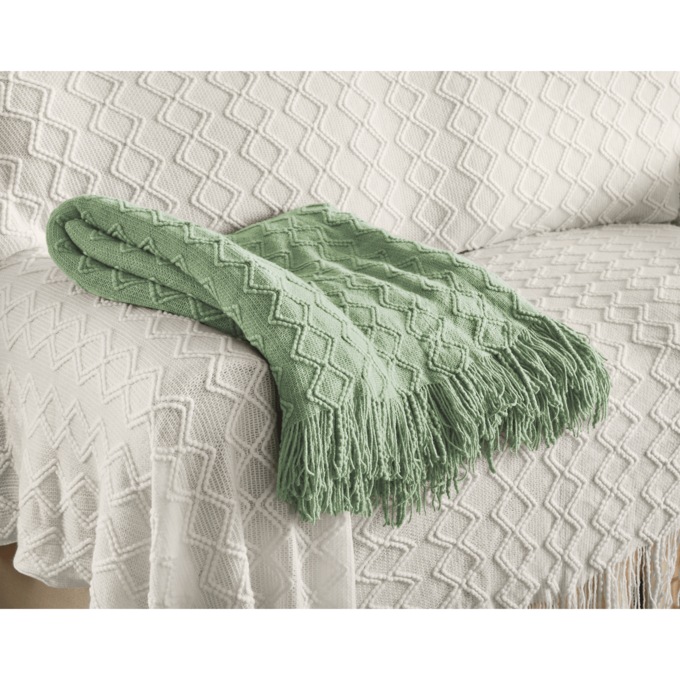 Farmhouse-Style Furniture Throw, , large