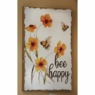 Bee Happy Burlap Wall Art, , large