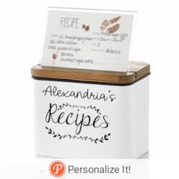 Enamel Recipe Box, , large