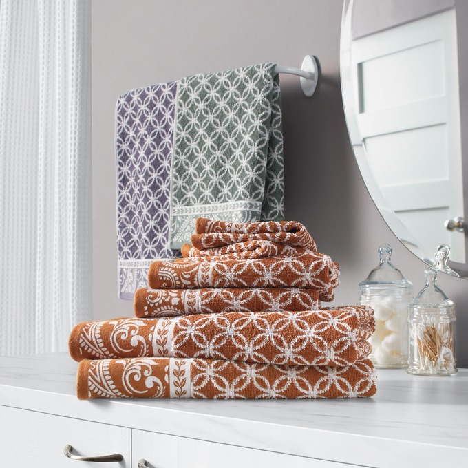Burlington 6-piece Towel Set, Dusty Purple, large