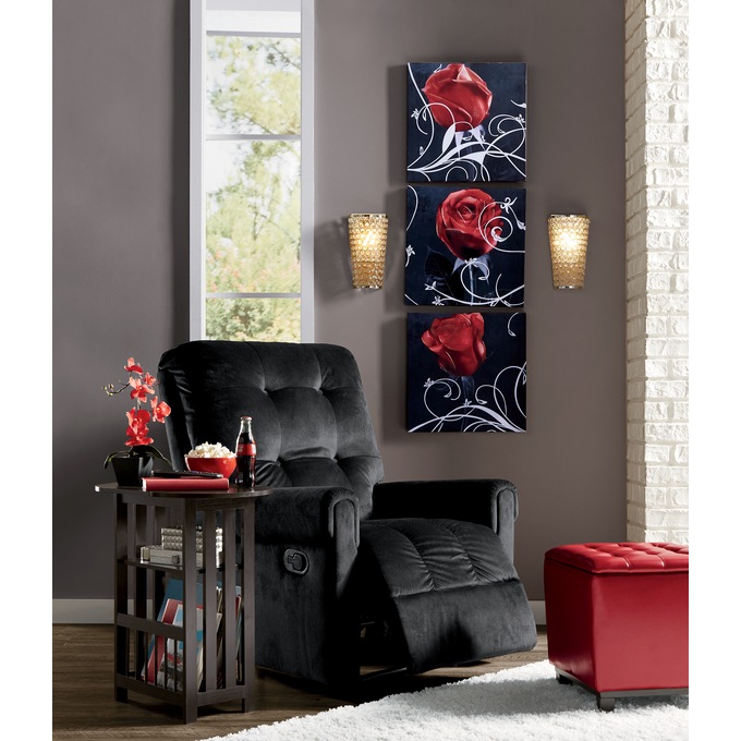 3-Piece Rose Swirl Wall Art Set, , large