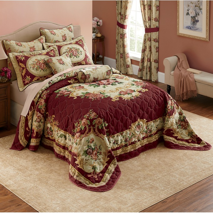 Victoria Tapestry Bedspread, , large