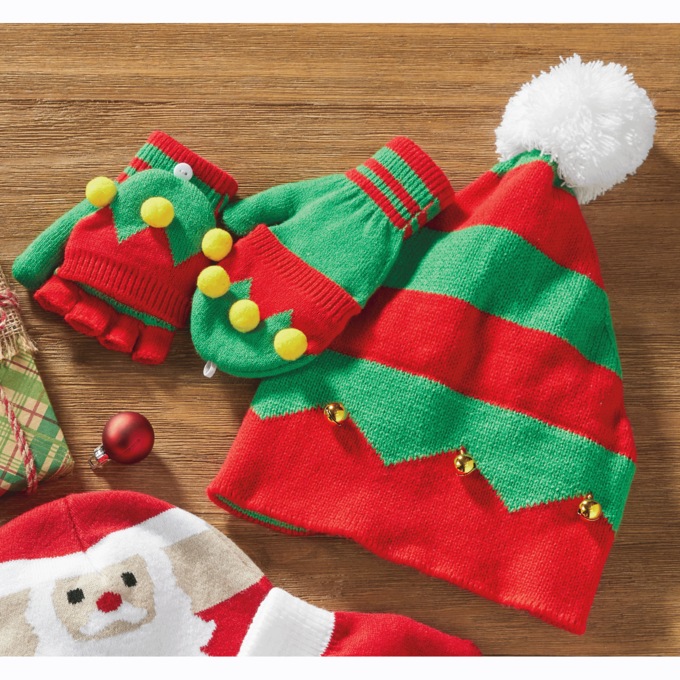 Holiday Hat and Glove Set, , large