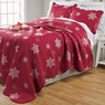 Embroidered Snowflake Quilt and Sham, , large