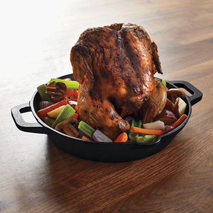 Cast Iron Chicken Roaster Pan, , large