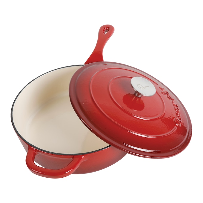 Crock Pot Artisan 3.5-qt. Enameled Cast Iron Deep Sauté Pan with Lid, , large