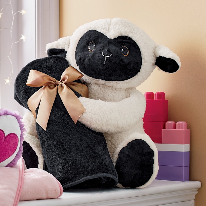 Plush Animal with Blanket, , large