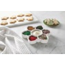 Snowflake Serving Tray, White Red, large