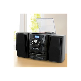 6-in-1 Deluxe Turntable, iPod/MP3, AM/FM, CD Player &amp; Cassette, , large