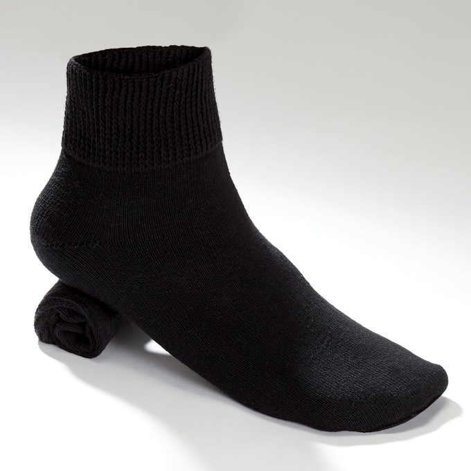 Unisex Medical Extra-Wide Quarter Socks, , large