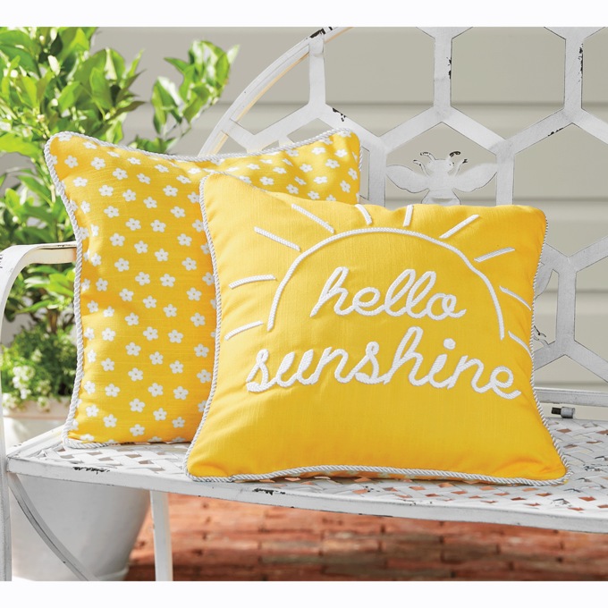 Hello Sunshine Indoor/Outdoor Accent Pillow Cover, , large