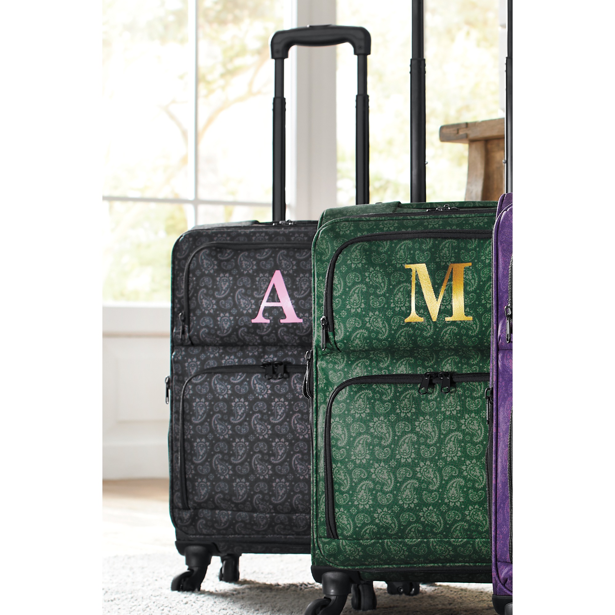 Personalized 21-inch Softsided 4-Wheel Carry-On, Graphite, large