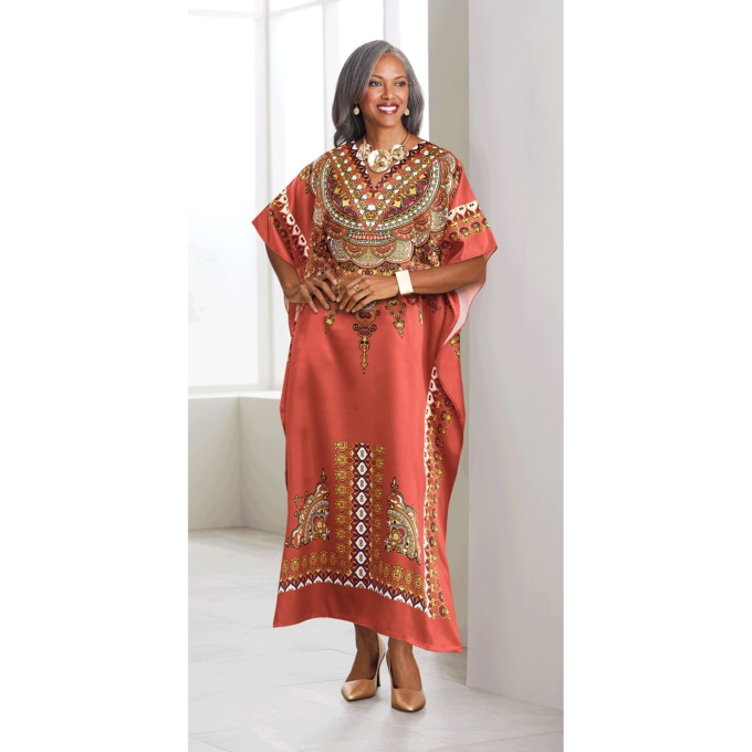 Goddess 3 Long Caftan, , large