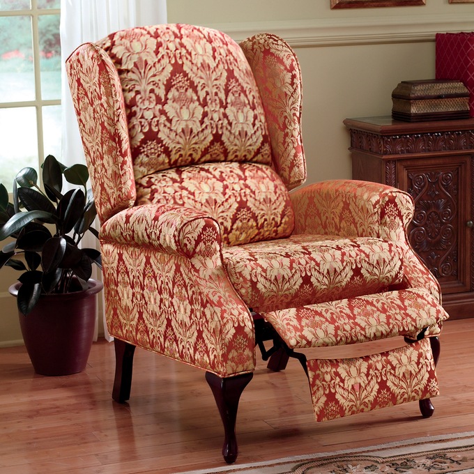 Microfiber wingback recliner shop