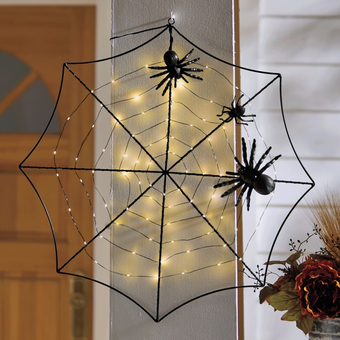 Solar Lit Spiders and Web, , large